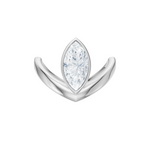 Natalie marquise lab diamond engagement ring in 18k white gold