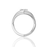 Natalie marquise lab diamond engagement ring in 14k white gold - view 3
