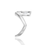 Natalie marquise lab diamond engagement ring in 14k white gold - view 4