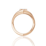 Natalie marquise lab diamond engagement ring in 18k rose gold - view 3