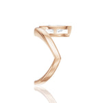 Natalie marquise lab diamond engagement ring in 18k rose gold - view 4