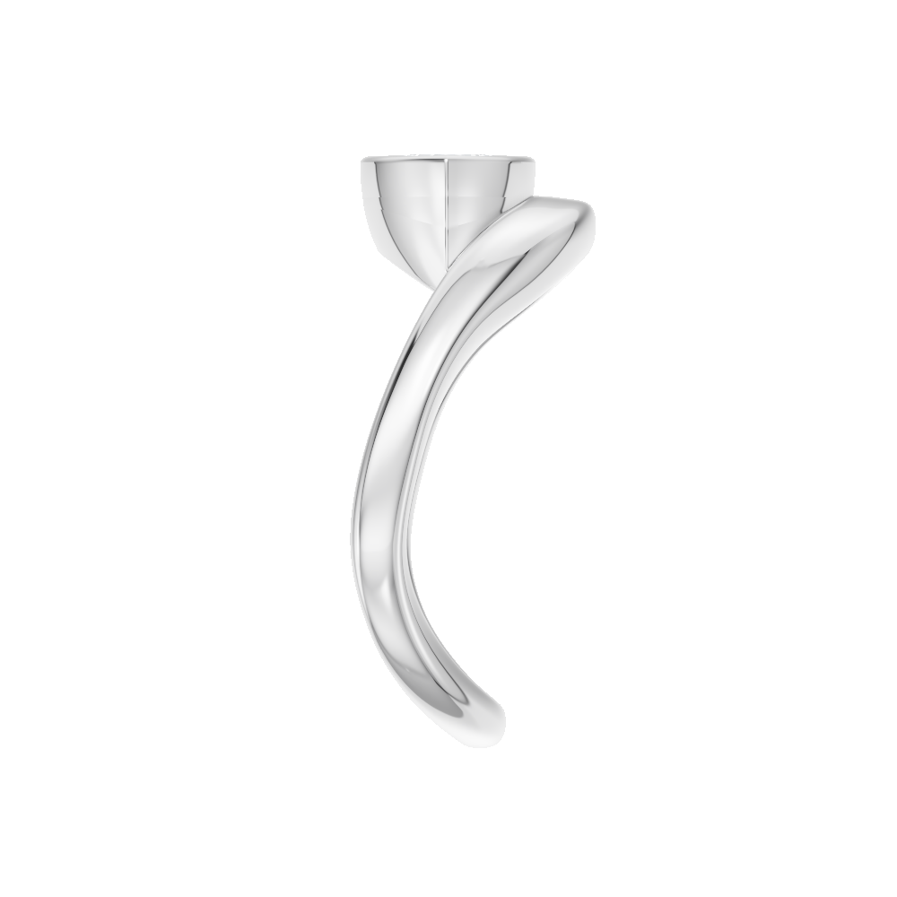 Rebecca marquise lab diamond engagement ring in 18k white gold - view 3
