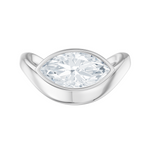 Rebecca marquise lab diamond engagement ring in 14k white gold