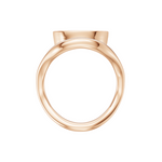 Rebecca marquise lab diamond engagement ring in 18k rose gold - view 2