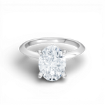 Margaret oval lab diamond engagement ring in platinum