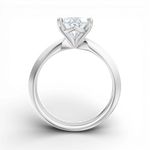 Margaret oval lab diamond engagement ring in 14k white gold - view 2