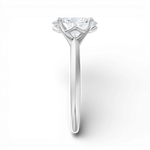 Margaret oval lab diamond engagement ring in 14k white gold - view 4