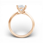 Margaret oval lab diamond engagement ring in 18k rose gold - view 2