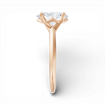 Margaret oval lab diamond engagement ring in 18k rose gold - view 4