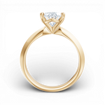 Margaret oval lab diamond engagement ring in 14k yellow gold - view 2