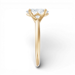 Margaret oval lab diamond engagement ring in 14k yellow gold - view 4