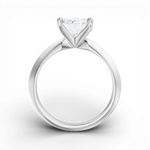 Marlene oval lab diamond engagement ring in 14k white gold - view 2