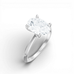 Marlene oval lab diamond engagement ring in platinum - view 3