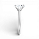 Marlene oval lab diamond engagement ring in platinum - view 4