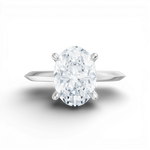 Marlene oval lab diamond engagement ring in 18k white gold - view 6