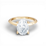 Marlene oval lab diamond engagement ring in 18k yellow gold