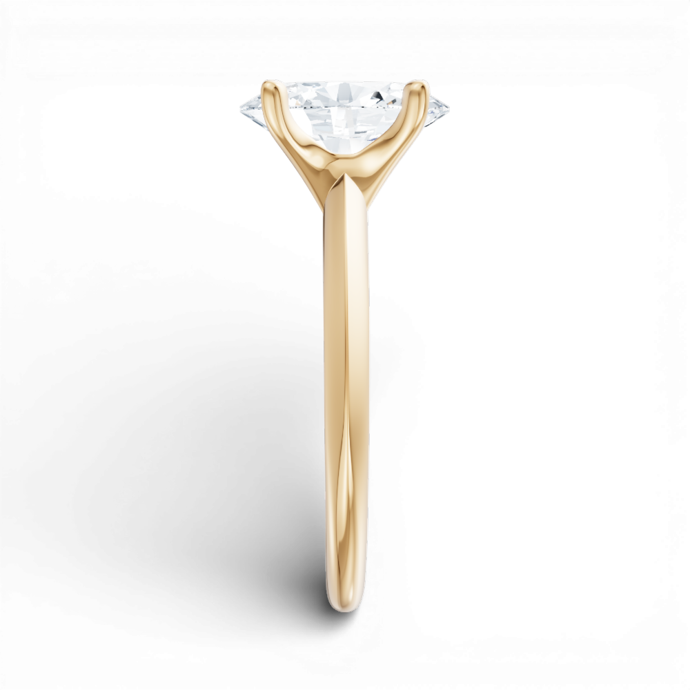 Marlene oval lab diamond engagement ring in 14k yellow gold - view 4