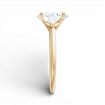 Marlene oval lab diamond engagement ring in 18k yellow gold - view 4