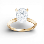Marlene oval lab diamond engagement ring in 18k yellow gold - view 5