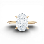 Marlene oval lab diamond engagement ring in 18k yellow gold - view 6