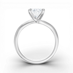 Miranda oval lab diamond engagement ring in 18k white gold - view 2