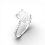 Miranda oval lab diamond engagement ring in platinum - view 3