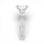 Miranda oval lab diamond engagement ring in platinum - view 4