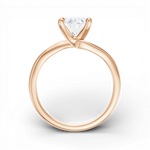 Miranda oval lab diamond engagement ring in 18k rose gold - view 2
