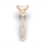 Miranda oval lab diamond engagement ring in 18k rose gold - view 4