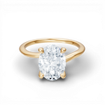 Miranda oval lab diamond engagement ring in 14k yellow gold