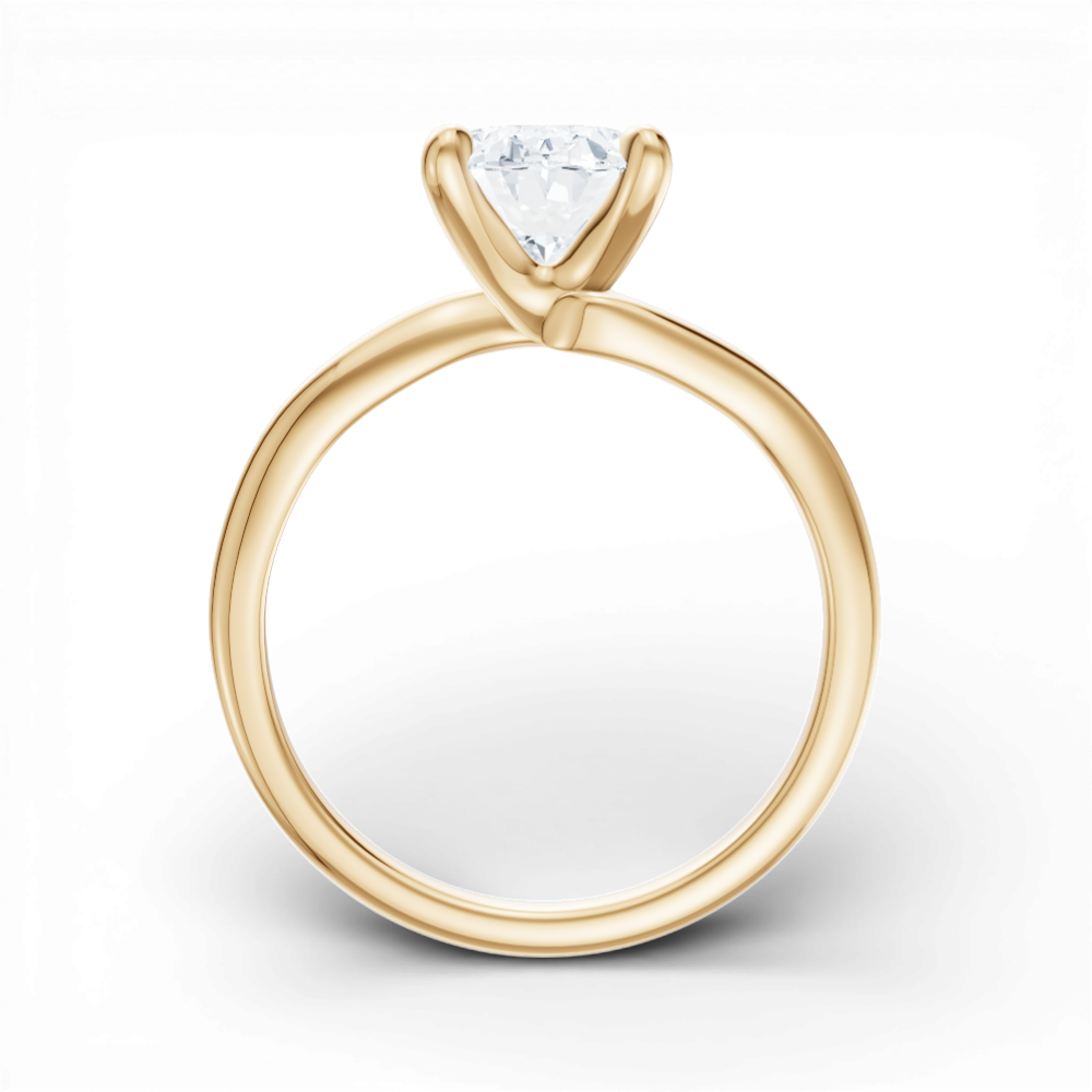 Miranda oval lab diamond engagement ring in 14k yellow gold - view 2