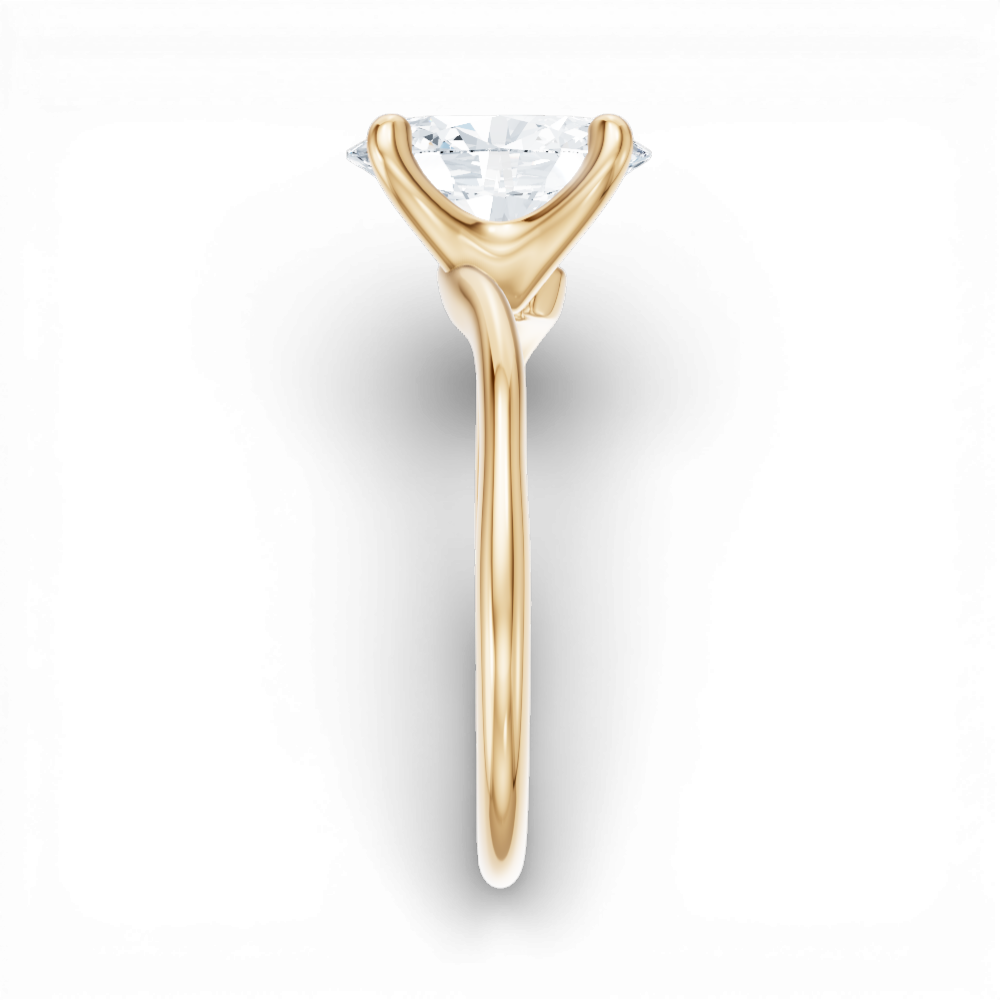 Miranda oval lab diamond engagement ring in 14k yellow gold - view 4