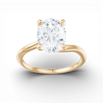 Miranda oval lab diamond engagement ring in 18k yellow gold - view 5