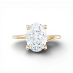 Miranda oval lab diamond engagement ring in 18k yellow gold - view 6
