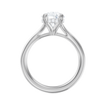Valerie oval lab diamond engagement ring in 18k white gold - view 2