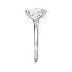 Valerie oval lab diamond engagement ring in 18k white gold - view 4