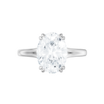 Valerie oval lab diamond engagement ring in platinum - view 6