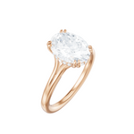 Valerie oval lab diamond engagement ring in 18k rose gold - view 3
