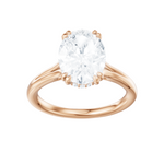 Valerie oval lab diamond engagement ring in 18k rose gold - view 5