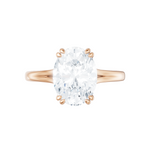 Valerie oval lab diamond engagement ring in 18k rose gold - view 6