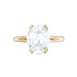 Valerie oval lab diamond engagement ring in 18k yellow gold - view 6