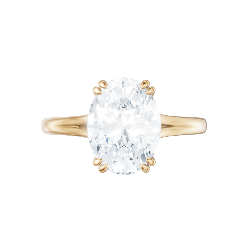 Valerie oval lab diamond engagement ring in 18k yellow gold - view 6