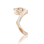 Whitney oval lab diamond engagement ring in 18k rose gold - view 4