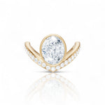 Whitney oval lab diamond engagement ring in 14k yellow gold