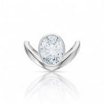 Natalie oval lab diamond engagement ring in platinum