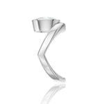 Natalie oval lab diamond engagement ring in platinum - view 4
