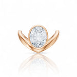 Natalie oval lab diamond engagement ring in 18k rose gold