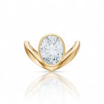 Natalie oval lab diamond engagement ring in 18k yellow gold