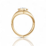 Natalie oval lab diamond engagement ring in 18k yellow gold - view 3