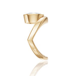 Natalie oval lab diamond engagement ring in 14k yellow gold - view 4